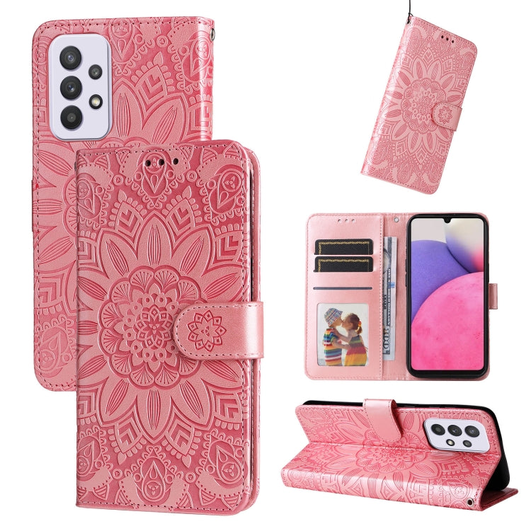 Embossed Sunflower Leather Phone Case, For Samsung Galaxy A13 4G, For Samsung Galaxy A13 5G, For Samsung Galaxy A22 4G / M22 / M32 4G Global, For Samsung Galaxy A22 5G, For Samsung Galaxy A23 4G/5G / M23 5G / F23 5G, For Samsung Galaxy A32 4G          ...
