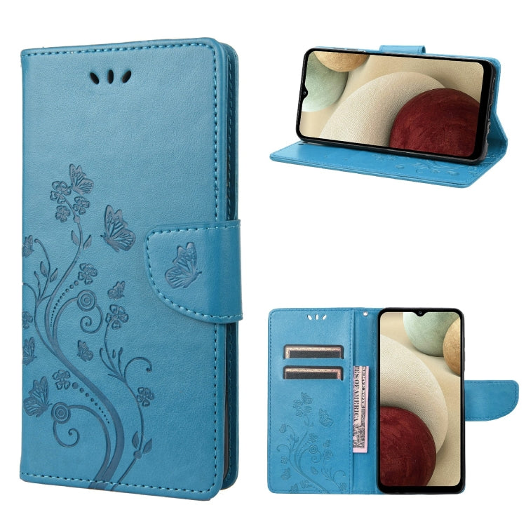 Butterfly Flower Pattern Horizontal Flip Leather Phone Case with Card Slot & Holder, For Motorola Moto E32, For Samsung Galaxy A03, For Samsung Galaxy Xcover6 Pro