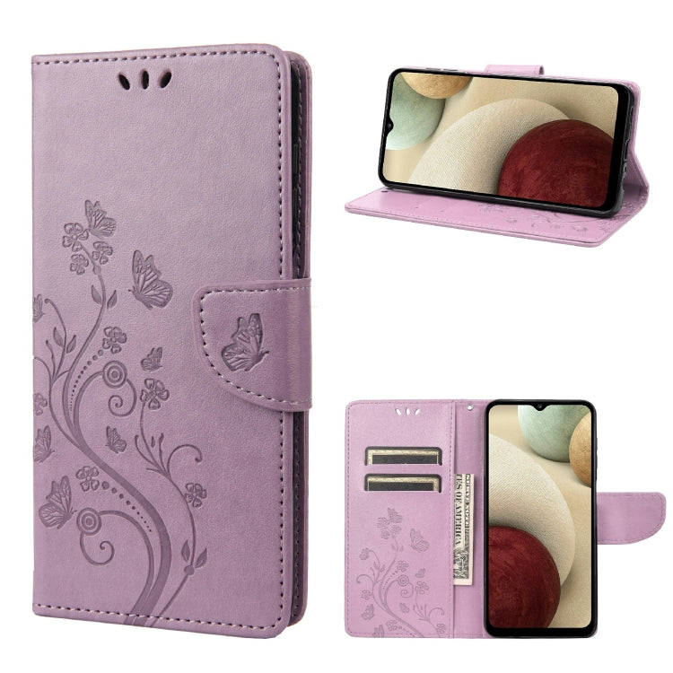 Butterfly Flower Pattern Horizontal Flip Leather Phone Case with Card Slot & Holder, For Motorola Moto E32, For Samsung Galaxy A03, For Samsung Galaxy Xcover6 Pro