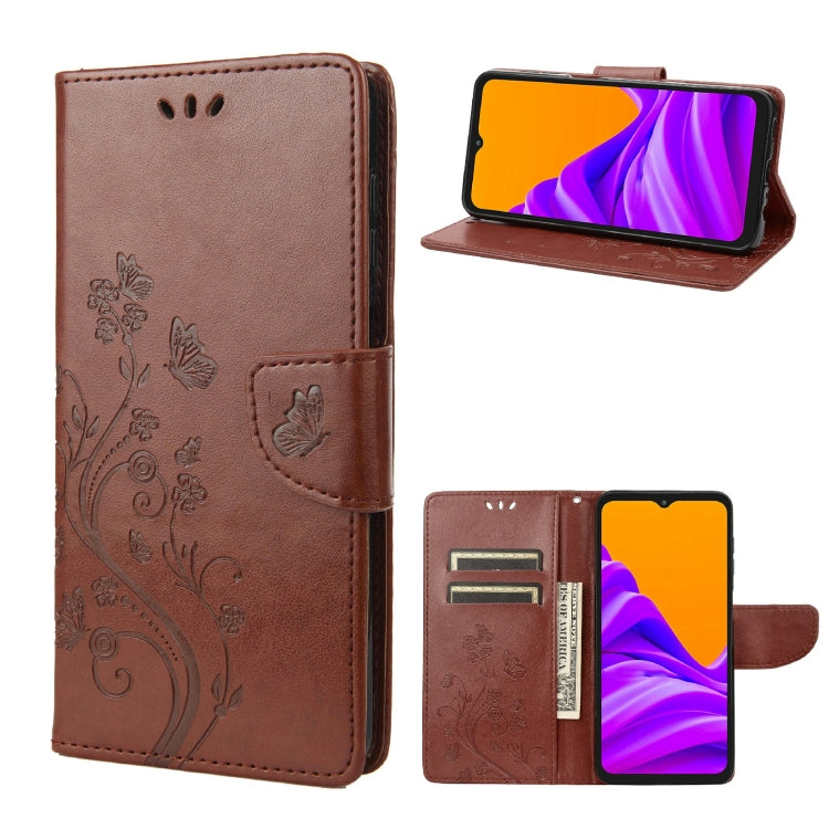 Butterfly Flower Pattern Horizontal Flip Leather Phone Case with Card Slot & Holder, For Motorola Moto E32, For Samsung Galaxy A03, For Samsung Galaxy Xcover6 Pro