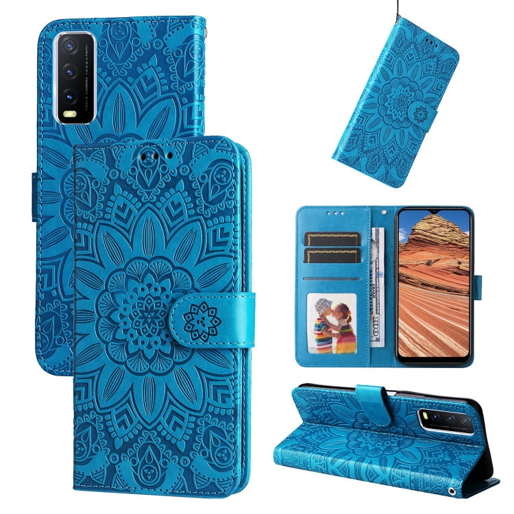 Embossed Sunflower Leather Phone Case, For vivo S12 Pro / V23 Pro, For vivo S12 / V23 5G, For vivo Y15s 2021 / Y15a / Y10 4G, For vivo Y20, For vivo Y21 2021 / Y21s / Y33s, For vivo Y55 5G / Y75 5G / T1 5G, For vivo Y76s / Y76 5G