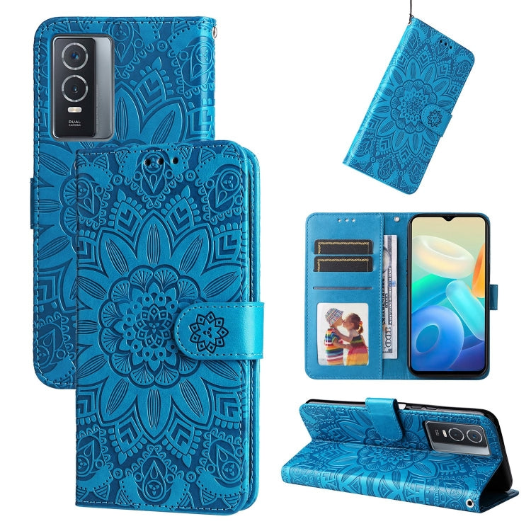 Embossed Sunflower Leather Phone Case, For vivo S12 Pro / V23 Pro, For vivo S12 / V23 5G, For vivo Y15s 2021 / Y15a / Y10 4G, For vivo Y20, For vivo Y21 2021 / Y21s / Y33s, For vivo Y55 5G / Y75 5G / T1 5G, For vivo Y76s / Y76 5G