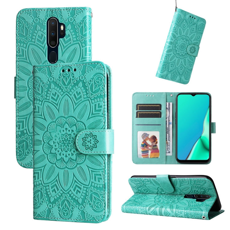 Embossed Sunflower Leather Phone Case, For OPPO A7 / A5s, For OPPO A9 / A5 2020, For OPPO A15 / A16K / A16e, For OPPO A52 / A72 / A92, For OPPO A53 / A53s / A33 / A32, For OPPO A54 4G / A16 / A16s / A55 4G, For OPPO A57 5G / Realme V23                 ...