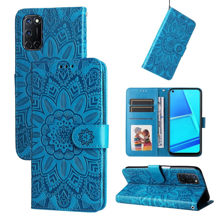 Embossed Sunflower Leather Phone Case, For OPPO A7 / A5s, For OPPO A9 / A5 2020, For OPPO A15 / A16K / A16e, For OPPO A52 / A72 / A92, For OPPO A53 / A53s / A33 / A32, For OPPO A54 4G / A16 / A16s / A55 4G, For OPPO A57 5G / Realme V23                 ...