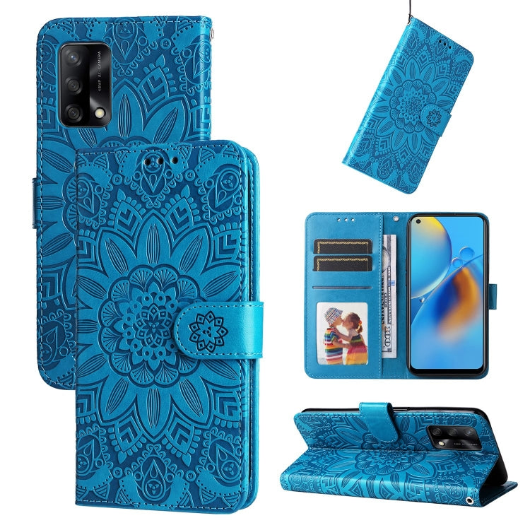 Embossed Sunflower Leather Phone Case, For OPPO A7 / A5s, For OPPO A9 / A5 2020, For OPPO A15 / A16K / A16e, For OPPO A52 / A72 / A92, For OPPO A53 / A53s / A33 / A32, For OPPO A54 4G / A16 / A16s / A55 4G, For OPPO A57 5G / Realme V23                 ...