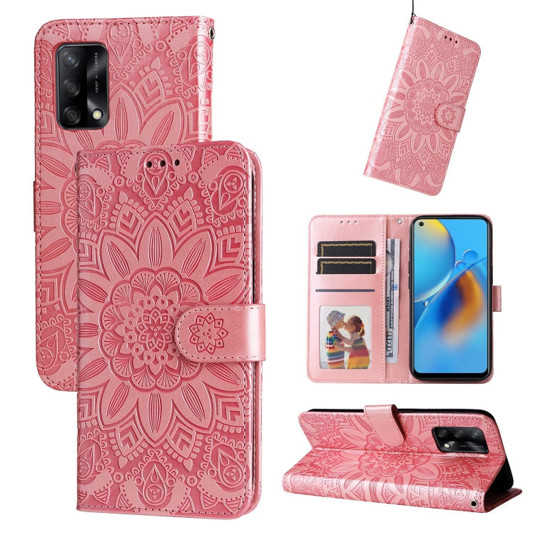 Embossed Sunflower Leather Phone Case, For OPPO A7 / A5s, For OPPO A9 / A5 2020, For OPPO A15 / A16K / A16e, For OPPO A52 / A72 / A92, For OPPO A53 / A53s / A33 / A32, For OPPO A54 4G / A16 / A16s / A55 4G, For OPPO A57 5G / Realme V23                 ...