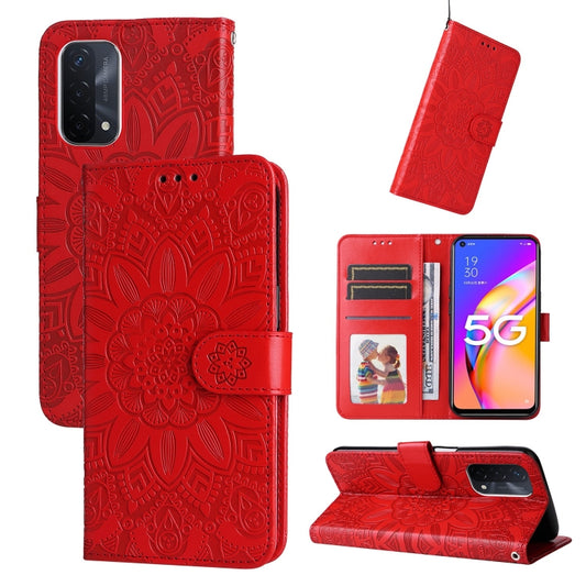 Embossed Sunflower Leather Phone Case, For OPPO A74 5G / A54 5G, For OPPO A94 4G / F19 Pro / Reno5 F, For OPPO A94 5G / A95 5G / F19 Pro+, For OPPO Find X5 Lite / Reno7 5G Global, For OPPO Find X5, For OPPO Find X5 Pro, For OPPO Realme 8 4G / 8 Pro    ...