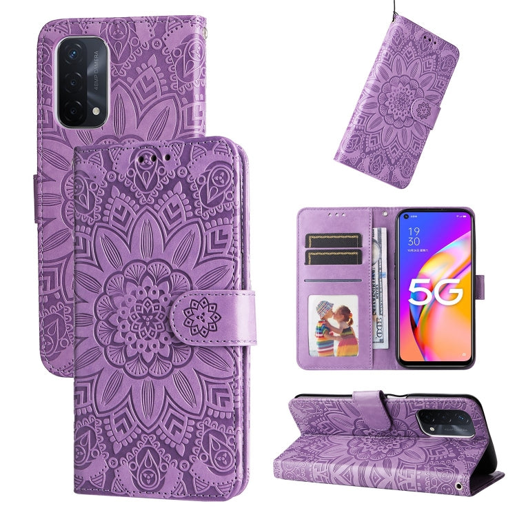 Embossed Sunflower Leather Phone Case, For OPPO A74 5G / A54 5G, For OPPO A94 4G / F19 Pro / Reno5 F, For OPPO A94 5G / A95 5G / F19 Pro+, For OPPO Find X5 Lite / Reno7 5G Global, For OPPO Find X5, For OPPO Find X5 Pro, For OPPO Realme 8 4G / 8 Pro    ...