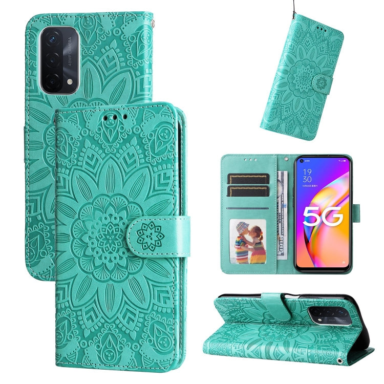 Embossed Sunflower Leather Phone Case, For OPPO A74 5G / A54 5G, For OPPO A94 4G / F19 Pro / Reno5 F, For OPPO A94 5G / A95 5G / F19 Pro+, For OPPO Find X5 Lite / Reno7 5G Global, For OPPO Find X5, For OPPO Find X5 Pro, For OPPO Realme 8 4G / 8 Pro    ...
