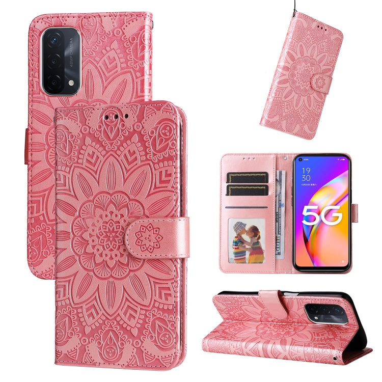 Embossed Sunflower Leather Phone Case, For OPPO A74 5G / A54 5G, For OPPO A94 4G / F19 Pro / Reno5 F, For OPPO A94 5G / A95 5G / F19 Pro+, For OPPO Find X5 Lite / Reno7 5G Global, For OPPO Find X5, For OPPO Find X5 Pro, For OPPO Realme 8 4G / 8 Pro    ...
