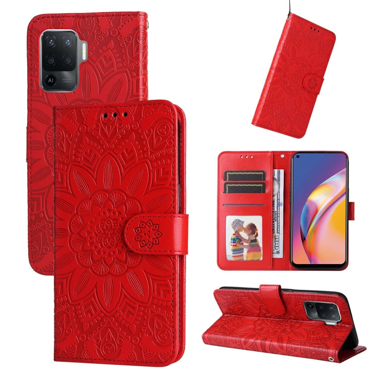 Embossed Sunflower Leather Phone Case, For OPPO A74 5G / A54 5G, For OPPO A94 4G / F19 Pro / Reno5 F, For OPPO A94 5G / A95 5G / F19 Pro+, For OPPO Find X5 Lite / Reno7 5G Global, For OPPO Find X5, For OPPO Find X5 Pro, For OPPO Realme 8 4G / 8 Pro    ...