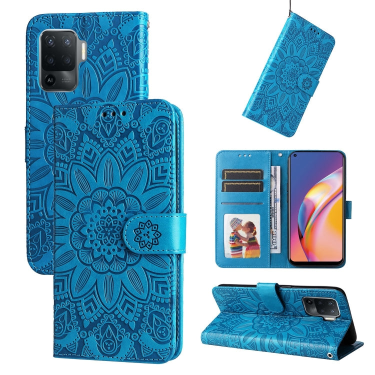 Embossed Sunflower Leather Phone Case, For OPPO A74 5G / A54 5G, For OPPO A94 4G / F19 Pro / Reno5 F, For OPPO A94 5G / A95 5G / F19 Pro+, For OPPO Find X5 Lite / Reno7 5G Global, For OPPO Find X5, For OPPO Find X5 Pro, For OPPO Realme 8 4G / 8 Pro    ...