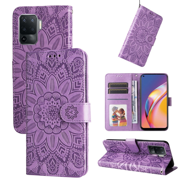 Embossed Sunflower Leather Phone Case, For OPPO A74 5G / A54 5G, For OPPO A94 4G / F19 Pro / Reno5 F, For OPPO A94 5G / A95 5G / F19 Pro+, For OPPO Find X5 Lite / Reno7 5G Global, For OPPO Find X5, For OPPO Find X5 Pro, For OPPO Realme 8 4G / 8 Pro    ...
