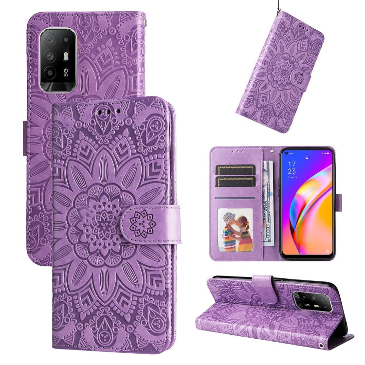 Embossed Sunflower Leather Phone Case, For OPPO A74 5G / A54 5G, For OPPO A94 4G / F19 Pro / Reno5 F, For OPPO A94 5G / A95 5G / F19 Pro+, For OPPO Find X5 Lite / Reno7 5G Global, For OPPO Find X5, For OPPO Find X5 Pro, For OPPO Realme 8 4G / 8 Pro    ...