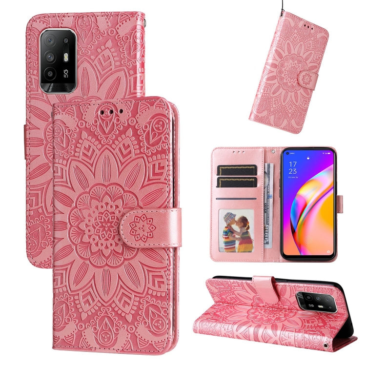 Embossed Sunflower Leather Phone Case, For OPPO A74 5G / A54 5G, For OPPO A94 4G / F19 Pro / Reno5 F, For OPPO A94 5G / A95 5G / F19 Pro+, For OPPO Find X5 Lite / Reno7 5G Global, For OPPO Find X5, For OPPO Find X5 Pro, For OPPO Realme 8 4G / 8 Pro    ...