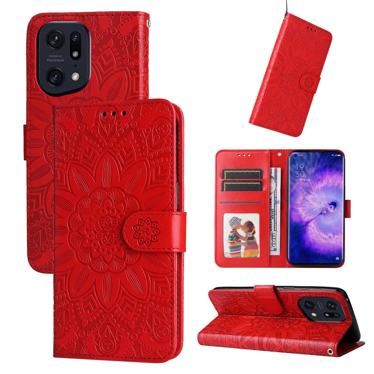 Embossed Sunflower Leather Phone Case, For OPPO A74 5G / A54 5G, For OPPO A94 4G / F19 Pro / Reno5 F, For OPPO A94 5G / A95 5G / F19 Pro+, For OPPO Find X5 Lite / Reno7 5G Global, For OPPO Find X5, For OPPO Find X5 Pro, For OPPO Realme 8 4G / 8 Pro    ...