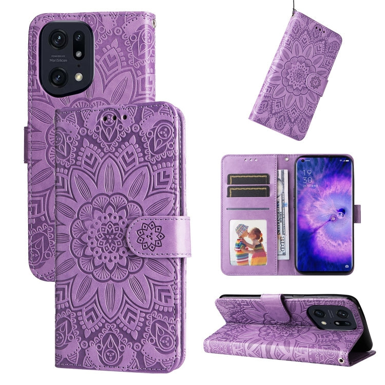 Embossed Sunflower Leather Phone Case, For OPPO A74 5G / A54 5G, For OPPO A94 4G / F19 Pro / Reno5 F, For OPPO A94 5G / A95 5G / F19 Pro+, For OPPO Find X5 Lite / Reno7 5G Global, For OPPO Find X5, For OPPO Find X5 Pro, For OPPO Realme 8 4G / 8 Pro    ...