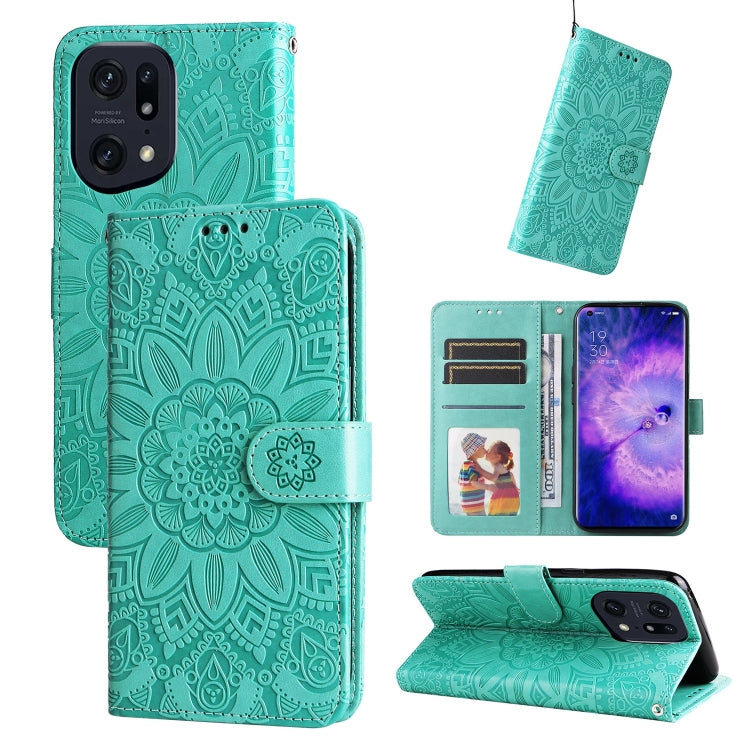 Embossed Sunflower Leather Phone Case, For OPPO A74 5G / A54 5G, For OPPO A94 4G / F19 Pro / Reno5 F, For OPPO A94 5G / A95 5G / F19 Pro+, For OPPO Find X5 Lite / Reno7 5G Global, For OPPO Find X5, For OPPO Find X5 Pro, For OPPO Realme 8 4G / 8 Pro    ...
