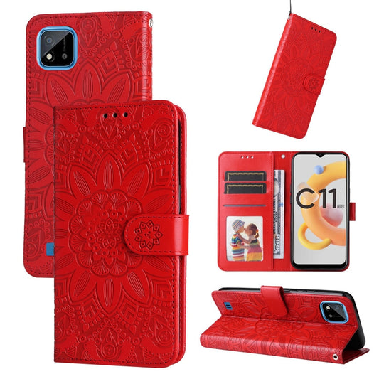 Embossed Sunflower Leather Phone Case, For OPPO Realme C11 2021 / C20, For OPPO Realme C15 / C12 / C25, For OPPO Realme C21 / C21Y, For OPPO Realme C31, For OPPO Realme C35 4G / Narzo 50A Prime, For OPPO Realme GT Neo2, For OPPO Realme GT Neo3         ...