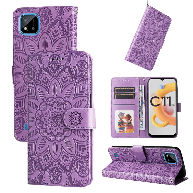 Embossed Sunflower Leather Phone Case, For OPPO Realme C11 2021 / C20, For OPPO Realme C15 / C12 / C25, For OPPO Realme C21 / C21Y, For OPPO Realme C31, For OPPO Realme C35 4G / Narzo 50A Prime, For OPPO Realme GT Neo2, For OPPO Realme GT Neo3         ...