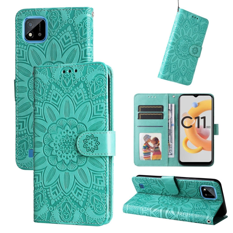 Embossed Sunflower Leather Phone Case, For OPPO Realme C11 2021 / C20, For OPPO Realme C15 / C12 / C25, For OPPO Realme C21 / C21Y, For OPPO Realme C31, For OPPO Realme C35 4G / Narzo 50A Prime, For OPPO Realme GT Neo2, For OPPO Realme GT Neo3         ...
