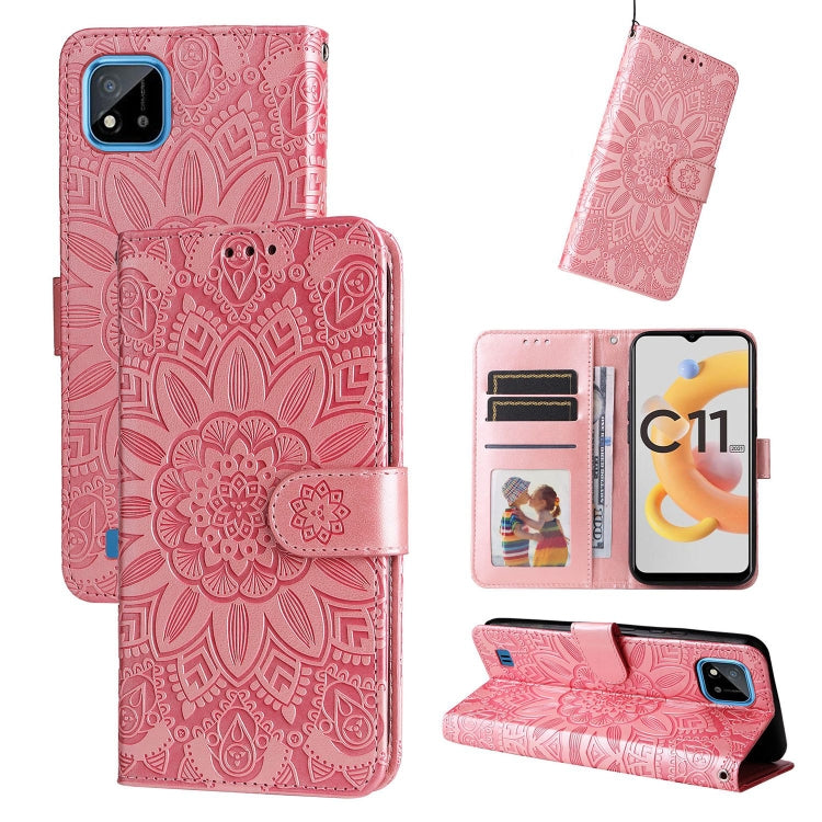 Embossed Sunflower Leather Phone Case, For OPPO Realme C11 2021 / C20, For OPPO Realme C15 / C12 / C25, For OPPO Realme C21 / C21Y, For OPPO Realme C31, For OPPO Realme C35 4G / Narzo 50A Prime, For OPPO Realme GT Neo2, For OPPO Realme GT Neo3         ...