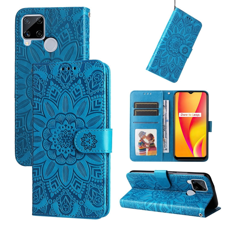 Embossed Sunflower Leather Phone Case, For OPPO Realme C11 2021 / C20, For OPPO Realme C15 / C12 / C25, For OPPO Realme C21 / C21Y, For OPPO Realme C31, For OPPO Realme C35 4G / Narzo 50A Prime, For OPPO Realme GT Neo2, For OPPO Realme GT Neo3         ...