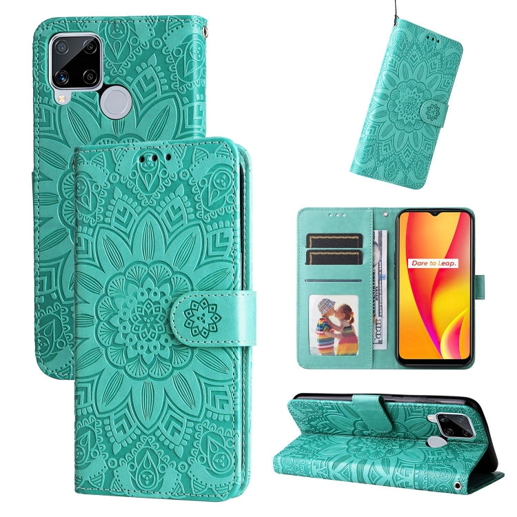 Embossed Sunflower Leather Phone Case, For OPPO Realme C11 2021 / C20, For OPPO Realme C15 / C12 / C25, For OPPO Realme C21 / C21Y, For OPPO Realme C31, For OPPO Realme C35 4G / Narzo 50A Prime, For OPPO Realme GT Neo2, For OPPO Realme GT Neo3         ...