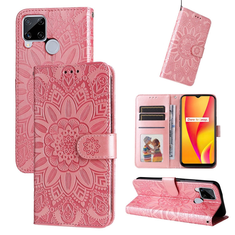 Embossed Sunflower Leather Phone Case, For OPPO Realme C11 2021 / C20, For OPPO Realme C15 / C12 / C25, For OPPO Realme C21 / C21Y, For OPPO Realme C31, For OPPO Realme C35 4G / Narzo 50A Prime, For OPPO Realme GT Neo2, For OPPO Realme GT Neo3         ...