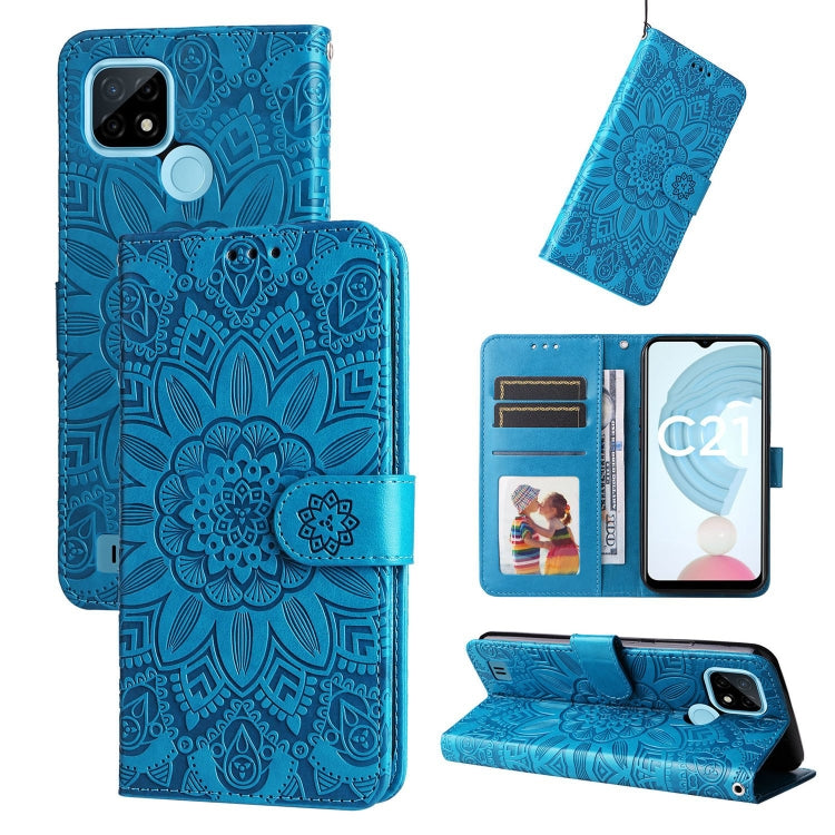 Embossed Sunflower Leather Phone Case, For OPPO Realme C11 2021 / C20, For OPPO Realme C15 / C12 / C25, For OPPO Realme C21 / C21Y, For OPPO Realme C31, For OPPO Realme C35 4G / Narzo 50A Prime, For OPPO Realme GT Neo2, For OPPO Realme GT Neo3         ...