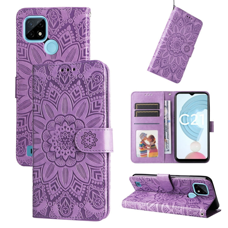 Embossed Sunflower Leather Phone Case, For OPPO Realme C11 2021 / C20, For OPPO Realme C15 / C12 / C25, For OPPO Realme C21 / C21Y, For OPPO Realme C31, For OPPO Realme C35 4G / Narzo 50A Prime, For OPPO Realme GT Neo2, For OPPO Realme GT Neo3         ...