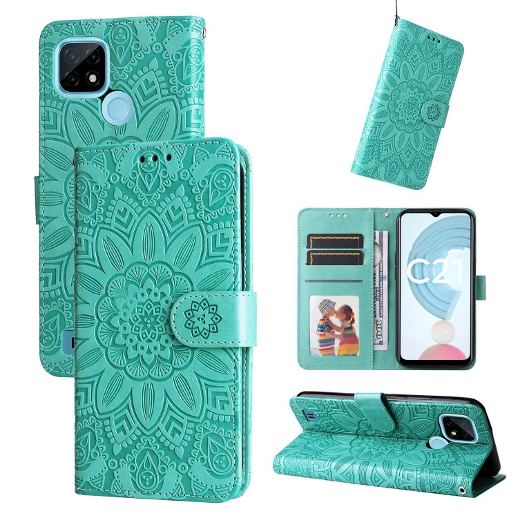 Embossed Sunflower Leather Phone Case, For OPPO Realme C11 2021 / C20, For OPPO Realme C15 / C12 / C25, For OPPO Realme C21 / C21Y, For OPPO Realme C31, For OPPO Realme C35 4G / Narzo 50A Prime, For OPPO Realme GT Neo2, For OPPO Realme GT Neo3         ...