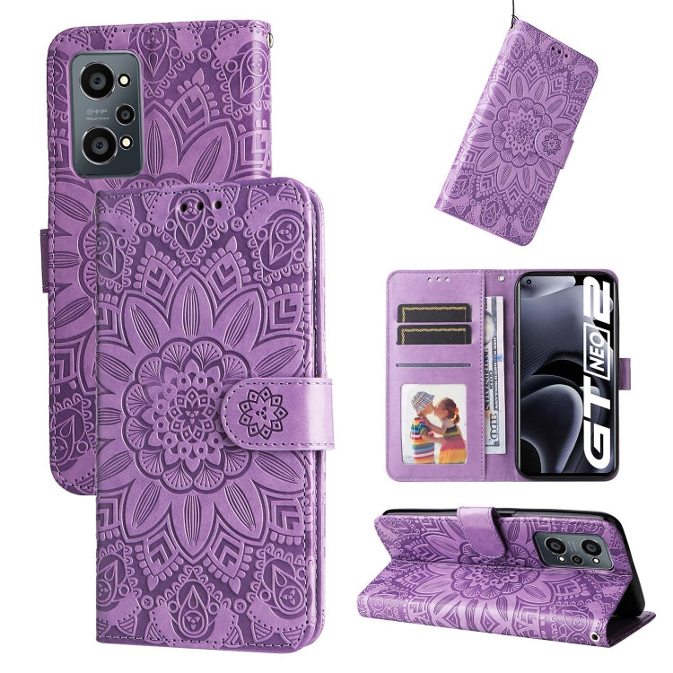 Embossed Sunflower Leather Phone Case, For OPPO Realme C11 2021 / C20, For OPPO Realme C15 / C12 / C25, For OPPO Realme C21 / C21Y, For OPPO Realme C31, For OPPO Realme C35 4G / Narzo 50A Prime, For OPPO Realme GT Neo2, For OPPO Realme GT Neo3         ...