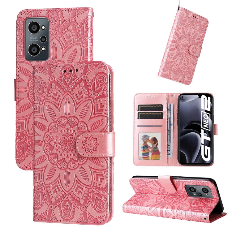 Embossed Sunflower Leather Phone Case, For OPPO Realme C11 2021 / C20, For OPPO Realme C15 / C12 / C25, For OPPO Realme C21 / C21Y, For OPPO Realme C31, For OPPO Realme C35 4G / Narzo 50A Prime, For OPPO Realme GT Neo2, For OPPO Realme GT Neo3         ...