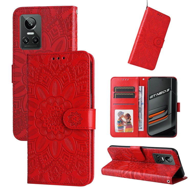Embossed Sunflower Leather Phone Case, For OPPO Realme C11 2021 / C20, For OPPO Realme C15 / C12 / C25, For OPPO Realme C21 / C21Y, For OPPO Realme C31, For OPPO Realme C35 4G / Narzo 50A Prime, For OPPO Realme GT Neo2, For OPPO Realme GT Neo3         ...