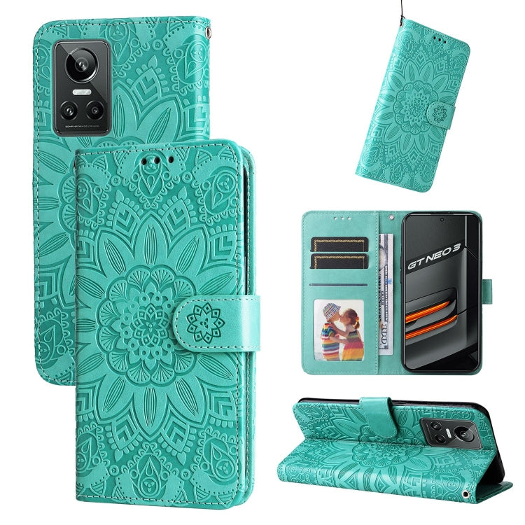 Embossed Sunflower Leather Phone Case, For OPPO Realme C11 2021 / C20, For OPPO Realme C15 / C12 / C25, For OPPO Realme C21 / C21Y, For OPPO Realme C31, For OPPO Realme C35 4G / Narzo 50A Prime, For OPPO Realme GT Neo2, For OPPO Realme GT Neo3         ...