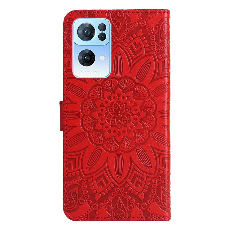 Embossed Sunflower Leather Phone Case, For OPPO Reno7 Pro 5G, For OPPO Reno7 SE, For OPPO Reno7 Z / OnePlus Nord N20 5G, For OPPO Realme 9 Pro+