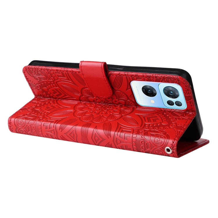 Embossed Sunflower Leather Phone Case, For OPPO Reno7 Pro 5G, For OPPO Reno7 SE, For OPPO Reno7 Z / OnePlus Nord N20 5G, For OPPO Realme 9 Pro+