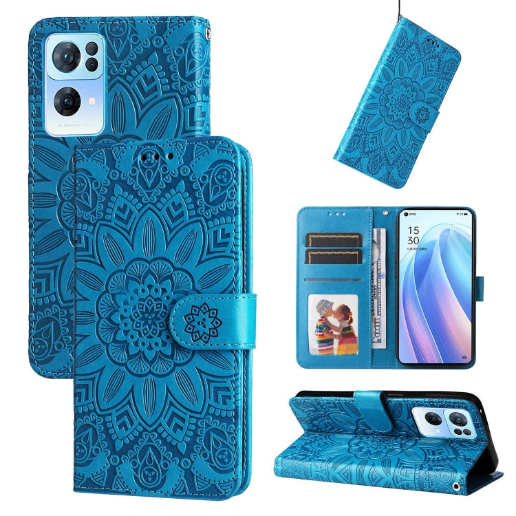Embossed Sunflower Leather Phone Case, For OPPO Reno7 Pro 5G, For OPPO Reno7 SE, For OPPO Reno7 Z / OnePlus Nord N20 5G, For OPPO Realme 9 Pro+
