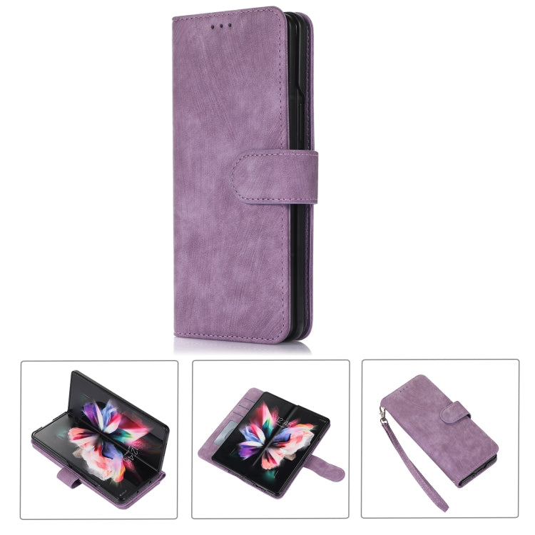 Horizontal Flip Leather Phone Case with Pen Slot, For Samsung Galaxy Z Fold4, For Samsung Galaxy Z Fold3 5G