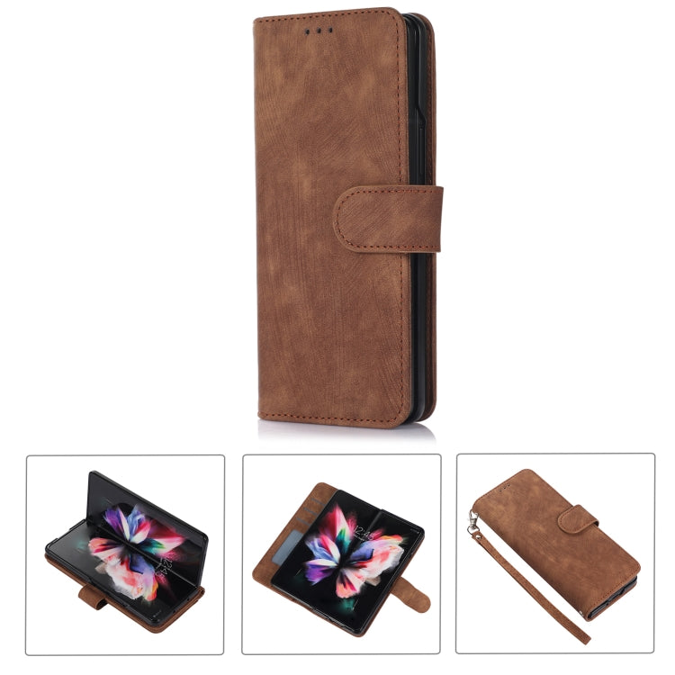 Horizontal Flip Leather Phone Case with Pen Slot, For Samsung Galaxy Z Fold4, For Samsung Galaxy Z Fold3 5G