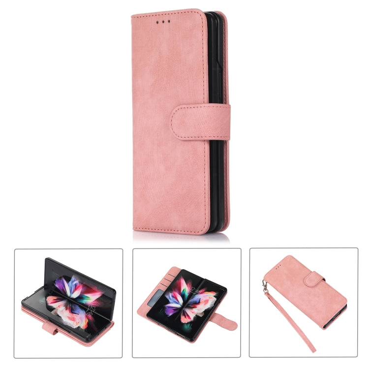 Horizontal Flip Leather Phone Case with Pen Slot, For Samsung Galaxy Z Fold4, For Samsung Galaxy Z Fold3 5G