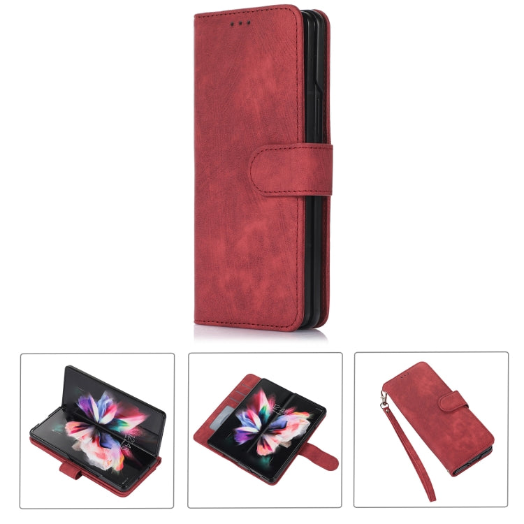 Horizontal Flip Leather Phone Case with Pen Slot, For Samsung Galaxy Z Fold4, For Samsung Galaxy Z Fold3 5G