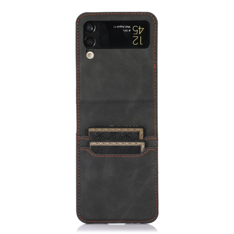 Card Slot Leather Phone Case, For Samsung Galaxy Z Flip4, For Samsung Galaxy Z Flip3 5G, For Samsung Galaxy Z Fold3 5G