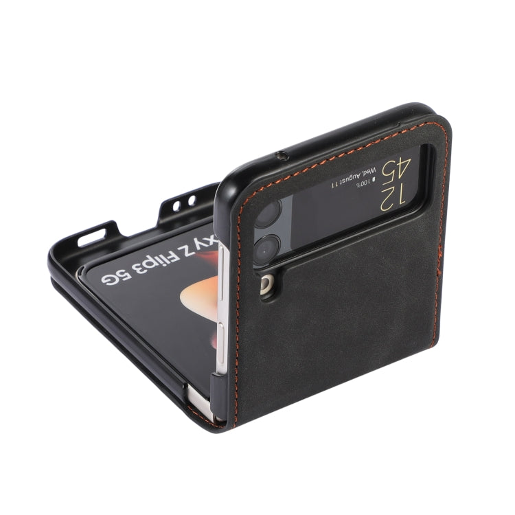 Card Slot Leather Phone Case, For Samsung Galaxy Z Flip4, For Samsung Galaxy Z Flip3 5G, For Samsung Galaxy Z Fold3 5G