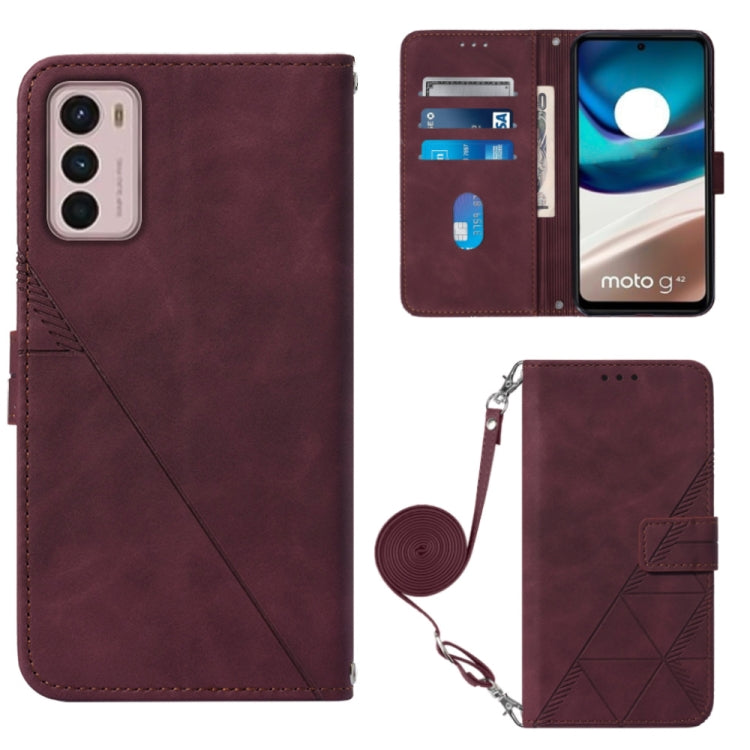 Crossbody 3D Embossed Flip Leather Phone Case, For Motorola Moto G42, For Xiaomi Redmi Note 11T Pro, For Motorola Moto G52j 5G, For Xiaomi Poco M4 5G, For Motorola Moto E32