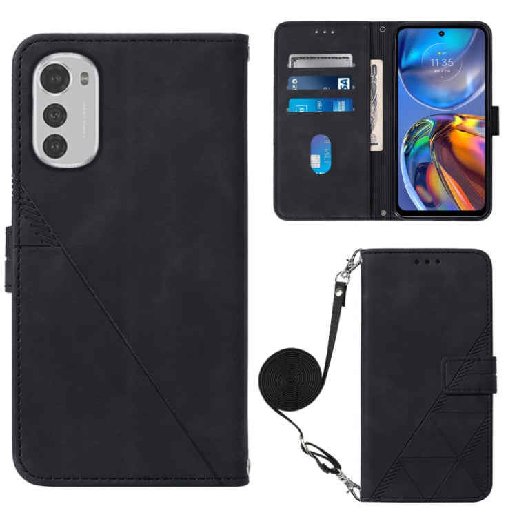 Crossbody 3D Embossed Flip Leather Phone Case, For Motorola Moto G42, For Xiaomi Redmi Note 11T Pro, For Motorola Moto G52j 5G, For Xiaomi Poco M4 5G, For Motorola Moto E32