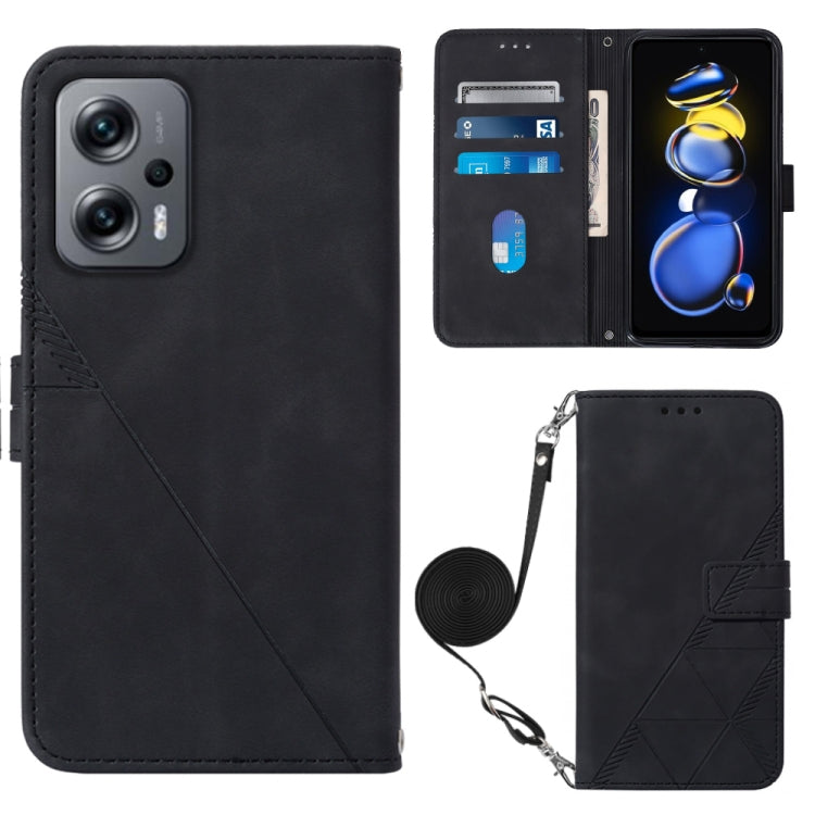 Crossbody 3D Embossed Flip Leather Phone Case, For Xiaomi Redmi Note 11T Pro, For Motorola Moto G52j 5G, For Xiaomi Poco M4 5G, For Motorola Moto E32