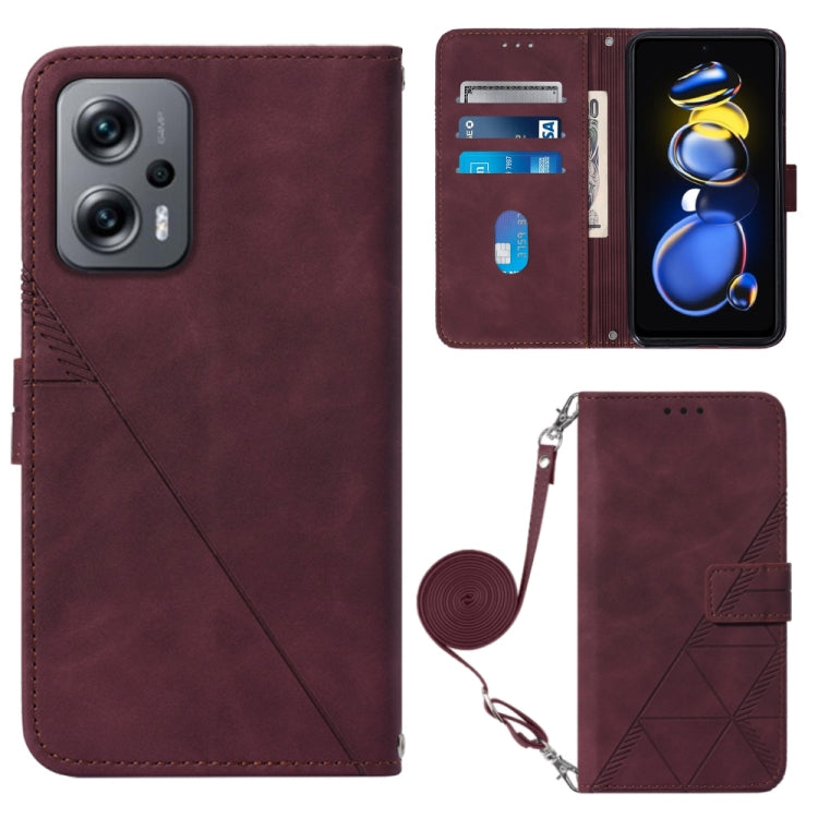Crossbody 3D Embossed Flip Leather Phone Case, For Motorola Moto G42, For Xiaomi Redmi Note 11T Pro, For Motorola Moto G52j 5G, For Xiaomi Poco M4 5G, For Motorola Moto E32