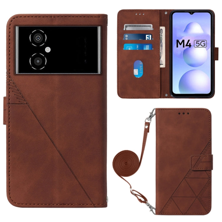 Crossbody 3D Embossed Flip Leather Phone Case, For Motorola Moto G42, For Xiaomi Redmi Note 11T Pro, For Motorola Moto G52j 5G, For Xiaomi Poco M4 5G, For Motorola Moto E32